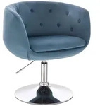 SVITA PANAMA Retro Loungestuhl Polsterstuhl Cocktailsessel Tellerfu&szlig; Metall Samt