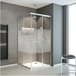 SCHULTE Eckeinstieg Sunny ExpressPlus 75 - 90 x 180 cm Profilfarbe silber...