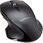 A. Basics Ergonomische kabellose Maus mit Schnell-Scrolling, normale Gr&ouml;&szlig;e, Schw -