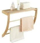WENKO Wandregal Norway aus Walnussholz 60 x 50 x 25 cm - Braun