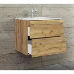 VCM 2-tlg. Waschplatz Waschtisch | Waschbecken Unterschrank Breite 60 cm | Badm&ouml;bel