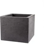 BigDean Pflanzk&uuml;bel 39x39 cm gro&szlig; - Granitstein-Optik in Anthrazit - F&uuml;r...