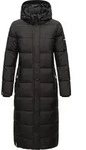 Navahoo Damen Winterjacke Langer Parka Warm Stepp Mantel mit Kapuze Isalie Schwarz