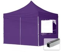 TOOLPORT 3x3m Aluminium Faltpavillon, inkl. 4 Seitenteile, lila