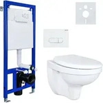 Belvit WC-Komplettset, Softclose-Sitz, Bet&auml;tigungsplatte, vormontiertes,