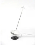 Zafferano Pina Tischlampe - Aufladbare LED Au&szlig;enlampe - 29 cm - Wei&szlig; - Wei&szlig;