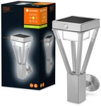 Ledvance LED Au&szlig;enleuchte Endura Style Solar Silber IP44 6W 550lm warmwei&szlig; 3000K