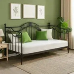 Day-Bed / Einzelbett / Metallbett Ella - Schwarz