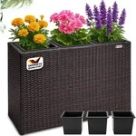CASARIA Blumenkasten 3 Innent&ouml;pfe - Braun