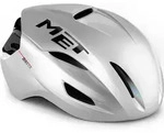 MET Fahrradhelm Manta MIPS , Wei&szlig; Holographic - Gl&auml;nzend, M - Silber