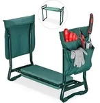 Relaxdays Kniebank, weiches Kniekissen, 2 Taschen, klappbar, Kniehilfe Gartenarbeit,