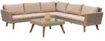 Merxx Garteneckset Pamplona, Lounge Set, Eckbank inkl. Kissen, Tisch 70 x 70 cm -