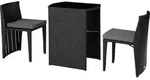 tectake&reg; Aluminium Rattanset Hamburg wetterfest und UV-best&auml;ndig - Schwarz