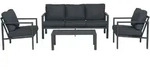 Garden Impressions Springs Loungeset 4-tlg. - carbon black/reflex black - Schwarz