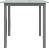vidaXL Gartentisch Hellgrau 80x80x74 cm Aluminium und Glas