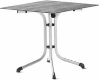 Klapptisch Sieger 80 x 80 x 73 cm Metall quadratisch eisengrau graphit
