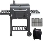 TAINO HERO XL Smoker Holzkohlegrill Kohlegrill Grillwagen inkl. Gussroste und