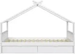 Hausbett Vitalispa Design Wei&szlig; 90x200 cm mit 2 Schubladen, Model 36918 - Wei&szlig;