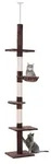 PawHut Kratzbaum Deckenhoch 230-260 cm f&uuml;r Kleine & Gro&szlig;e Katzen Braun - Braun