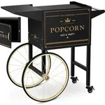 Popcornmaschinen-Untergestellwagen mit Retro-Schrank 51 x 37 cm - Schwarz und...