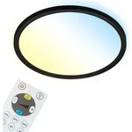 LED Panel Dimmbar Fernbedienung Ultraflach CCT 18W schwarz Kunststoff Briloner -