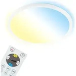 LED Panel Dimmbar Fernbedienung Ultraflach CCT 18W wei&szlig; Kunststoff Briloner - Wei&szlig;