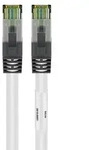 Goobay RJ45 (CAT 6A, 500 MHz) Patchkabel mit CAT 8.1 S/FTP Rohkabel, Wei&szlig;, 25...