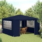 vidaXL Profi-Partyzelt mit Seitenw&auml;nden 4&times;4 m Blau 90 g/m&sup2;