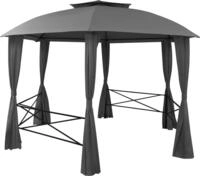 vidaXL Gartenpavillon mit Vorh&auml;ngen Sechseckig 360x265 cm
