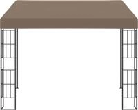 vidaXL Wand-Pavillon 3x3 m Taupe Stoff