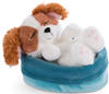 Nici 47890 Sleeping Pets Puppies schlafender Cockerspaniel im Körbchen 12cm