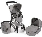 Bayer Chic 2000 Kombi-Puppenwagen Fides 3in1 | Set mit Babywanne, Sportsitz &