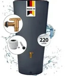 4rain VASO 2in1 Regentonnen Komplett-Set 220 Liter graphite grey inkl.