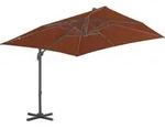 vidaXL Ampelschirm mit Aluminiummast Terrakotta 400 x 300 cm - Braun