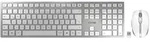 CHERRY DW 9000 SLIM, Volle Gr&ouml;&szlig;e (100%), Kabellos, RF Wireless + Bluetooth, Silber,