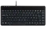 Perixx PERIBOARD-409 P, DE, Mini PS/2-Tastatur, schwarz - Schwarz