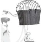 TRIXIE Hundefahrradkorb vorne aus Polyrattan - 44 &times; 41 &times; 34 cm - Dunkelgrau