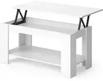 Couchtisch Vicco Lorenz Wei&szlig; 100 x 50 cm mit Liftfunktion, Model 30664 - Wei&szlig;