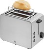 WMF Stelio Toaster 2 Scheiben Edelstahl, Doppelschlitz Toaster mit Brötchenaufsatz,