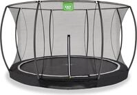 EXIT Black Edition Trampolin &oslash;366cm, Bodentrampolin, Rund, f&uuml;r Kinder, Schwarz