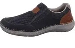 Rieker Herren Halbschuh Slipper 03053, Gr&ouml;&szlig;e:44 EU, Farbe:Blau - Blau - 44