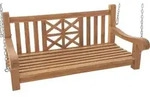 CLP Schaukelbank Farm Teakholz wetterfest mit Befestigungsmaterial teak 120 cm -