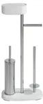 WENKO Stand WC Garnitur Rivazza Toiletten Papier Rollen Halter Ablage Bad