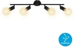 Deckenleuchte Deckenspot Schwenkbar drehbar 4xE27 60W schwarz Metall Briloner -