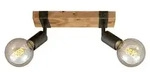Spotleuchte Deckenlampe schwenkbar 2xE27 Metall-Holz Gunmetal 25W Briloner -
