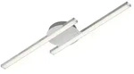 LED Deckenleuchte Deckenlampe 2x 6W 3000K aluminiumfarbig Metall Briloner - Silber