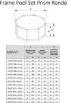Frame Pool Set Prism Rondo 126724GN, &Oslash; 457 x 107cm, Schwimmbad - Grau