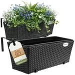 CASARIA&reg; Blumenkasten 2er Set 11 Liter Montagehalterung indoor outdoor