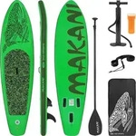 ECD Germany Aufblasbares Stand Up Paddle Board Makani, 320x80x15 cm, Gr&uuml;n, PVC, bis