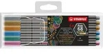 STABILO Premium Metallic-Filzstift - Pen 68 metallic - 6er Pack - 6 verschiedene